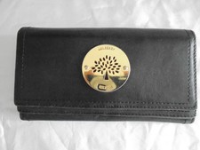 MULBERRY WALLET PURSE PRESS STUD FASTENING BLACK LEATHER SIZE M