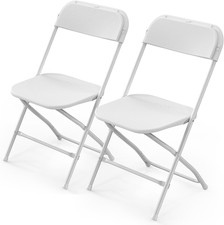 White Plastic Folding Chairs 2