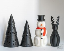 Black Christmas Village - 3D