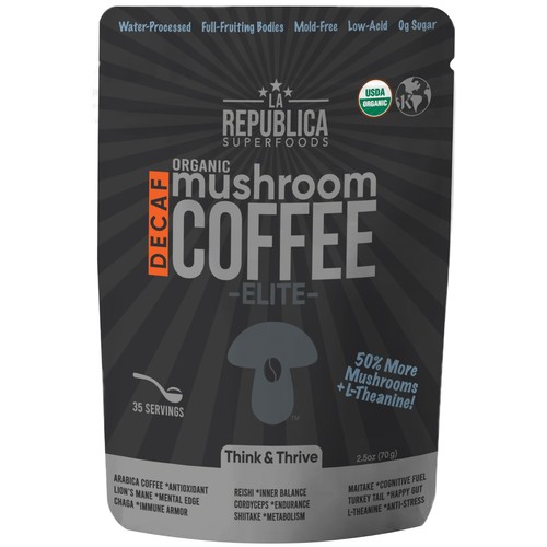 Decaf organic elite mushroom - decaf,