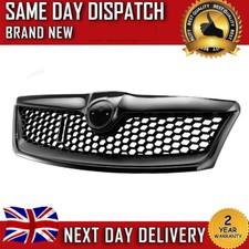 FRONT RADIATOR BUMPER GRILLE HONEYCOMB MESH GLOSS BLACK FOR SKODA OCTAVIA MK2