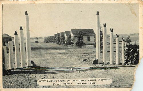 C1940 butts lakeside cabins - c1940, butts'