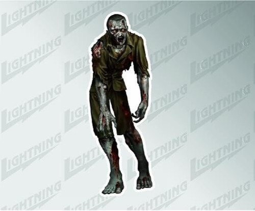 Zombie man vinyl decal - man,