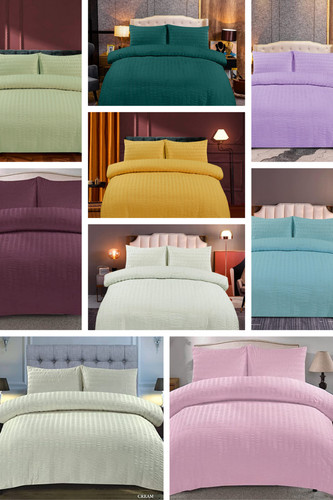 Seersucker duvet set quilt - duvet,