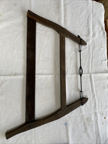 Large antique bow saw - bow,
