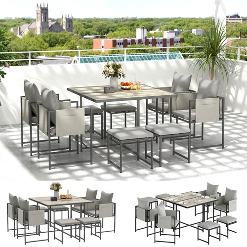 Piece garden dining set - 9,