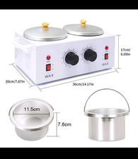 Professional Double Pot Wax Warmer Heater Hair Removal Machine Salon Beauty Tool