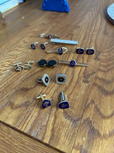 Assorted masonic tie clips - tie,