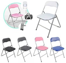 Folding Square Chair Seat Foldable Light Weight Space Saving Strong Quality Home