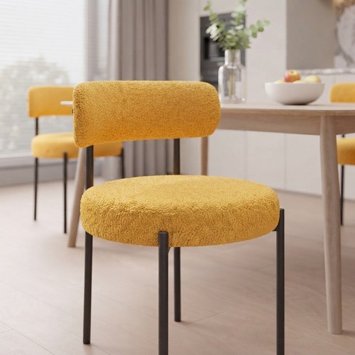 Luxurious teddy boucle dining - luxurious,