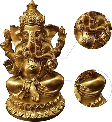 Gold lord ganesha statues - gold, statues-