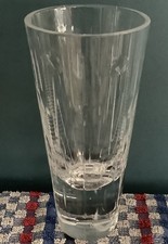 Vintage Royal Doulton Cut Crystal Heavy glass vase lion mark to base