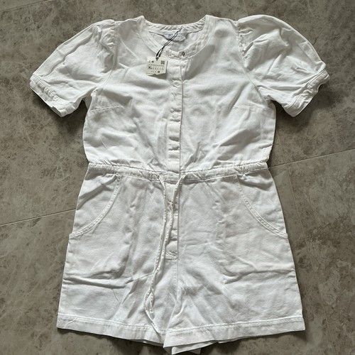 Zara white denim shorts - white,
