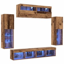 TV Wall Cabinet Set 8 Piece