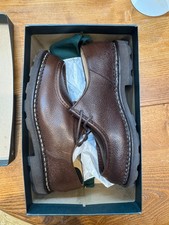 Paraboot Michael Brown Pebble Grain Leather Derby Shoe Size 9.5