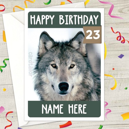 Wolf personalised birthday - wolf,