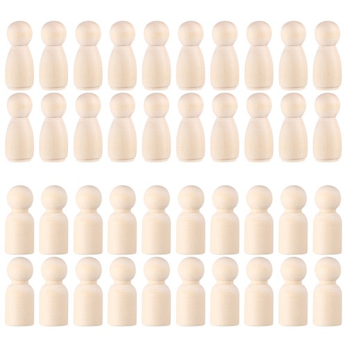 40pcs unfinished wooden peg - 40pcs,