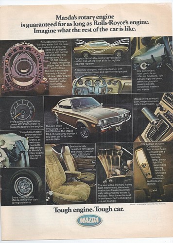 Mazda magazine ad tough - rx-4,