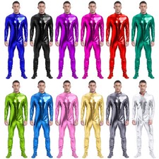 Men's Wet Look Metallic Full