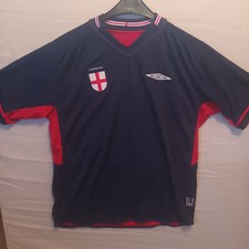 England Shirt Large Umbro 2004 England Reversible Shirt Navy/Red