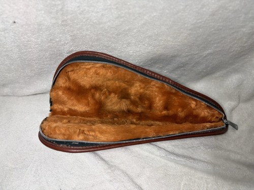 Vintage leather pistol handgun - vintage,