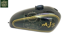 Fits For Ajs 16Mc 350 Scrambler Competition Black Steel Petrol Fuel Tank