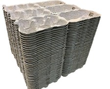 100 X GREY EGG BOX CARTONS CHICKEN DUCK HEN EGGS BOXES PULP PACKAGING
