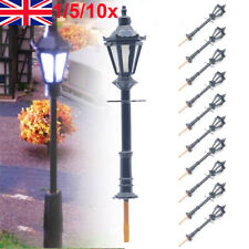 1-10x HO OO Gauge Model Train Lamps Antique Street Lights Lamp Post Model Lamps