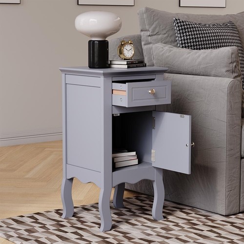 Wooden bedside table - table, with