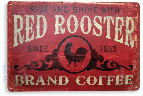 Tin sign red - tin,