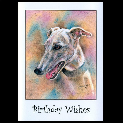 Greyhound dog art painting - greyhound,