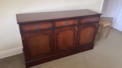 Mahogany style triple cupboard - mahogany,