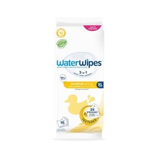 WaterWipes Sensitive+ Bathing Wipes, 3-In-1 Cleans, 16 Count (Pack of 1) 