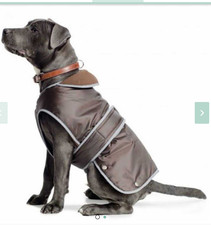muddy paws fleeced lined reflective dog jacket coat size M waterproof