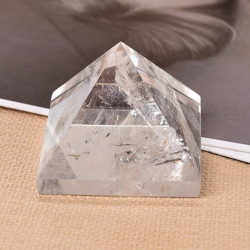 Natural clear quartz pyramid - natural,