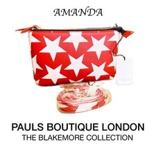 PAULS BOUTIQUE LONDON clutch, crossbody, shoulder Bag- Amanda, Red & White. NEW