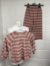 Zara Pink Beige Plaid Button