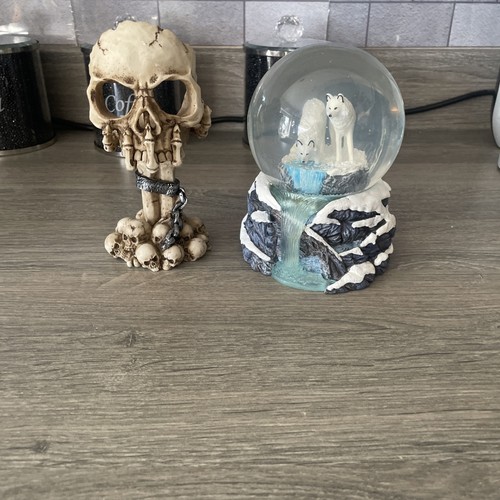 Skull tea light candle holder - candle,