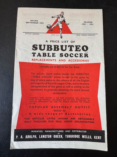 Subbuteo table soccer - soccer, price