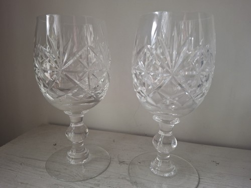 Cut crystal wine glasses - 2,
