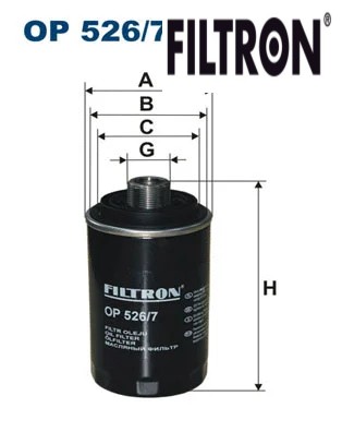 Oil filter 526 filtron - op, 526/7