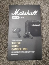 BRAND  NEW  BLACK Marshall Motif ANC - Wireless Active Noise Cancelling Earbuds