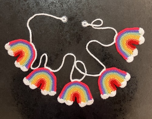 New hand crochet rainbows - new,