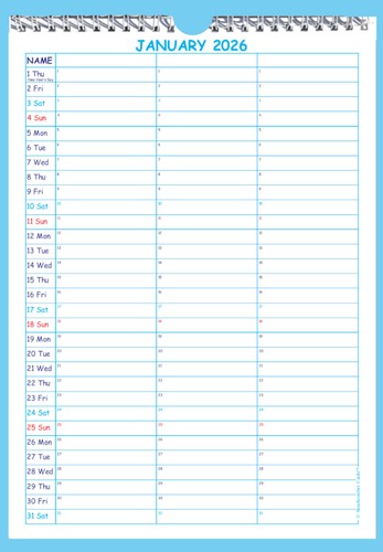 Family calendar 2026 - 3,