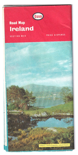 Esso road map ireland - road,