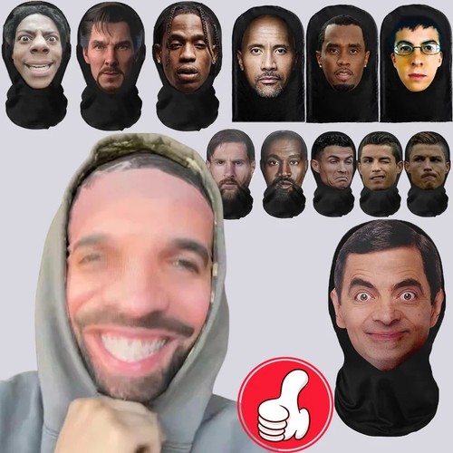 Funny face mask celebrity - mask,