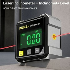 Four Sided  Digital Level Protractor Inclinometer Digital Display Angle Gauge