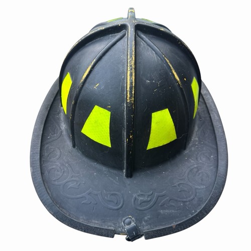 Black fire fighter helmet - black,