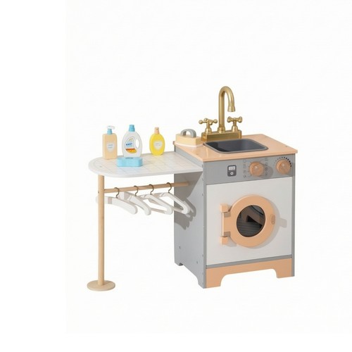 Wooden toy washing machine - washing,