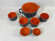 Mason Cash Hacienda Batter Bowl Set Grey Orange Mixing Bowls 2 Litre 2001.801